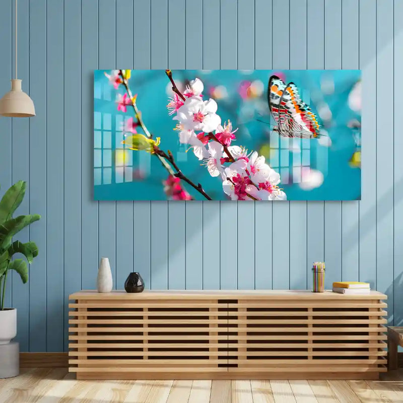 Unique Flowers And Butterfly Acrylic Prints