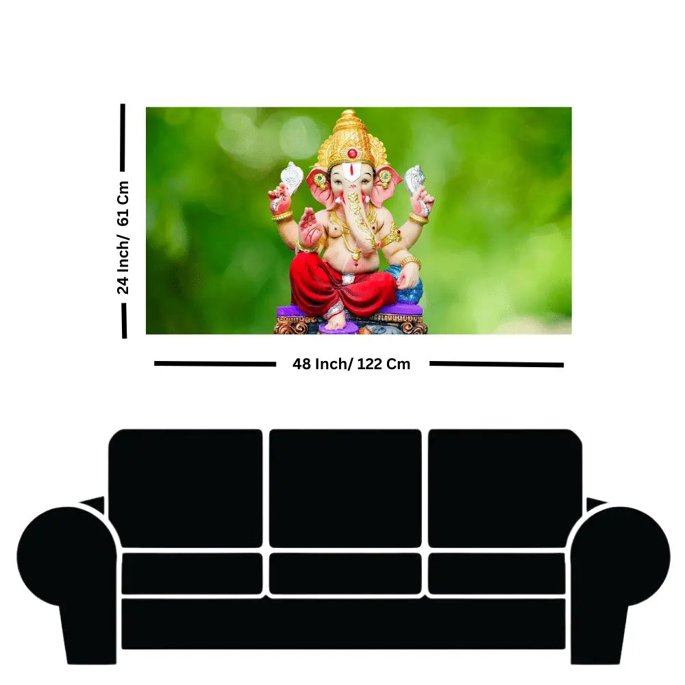 Beautiful lord Ganesha Canvas Wall Painting