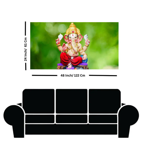 Beautiful lord Ganesha Canvas Wall Painting