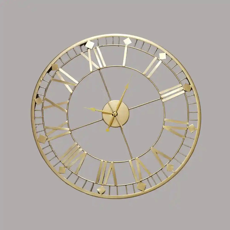 Unique Metal Copper Finish Wall Clock