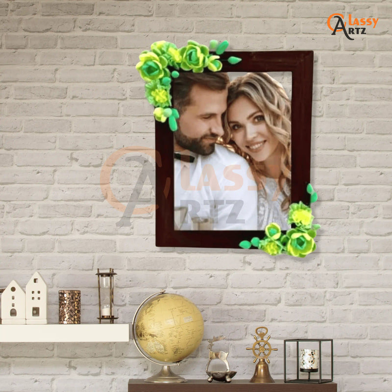 unique resin green floral wood frames for photos online