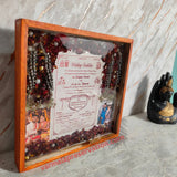 Wedding Card Preservation with Varmala in Resin Photo Frame (10 Inch)