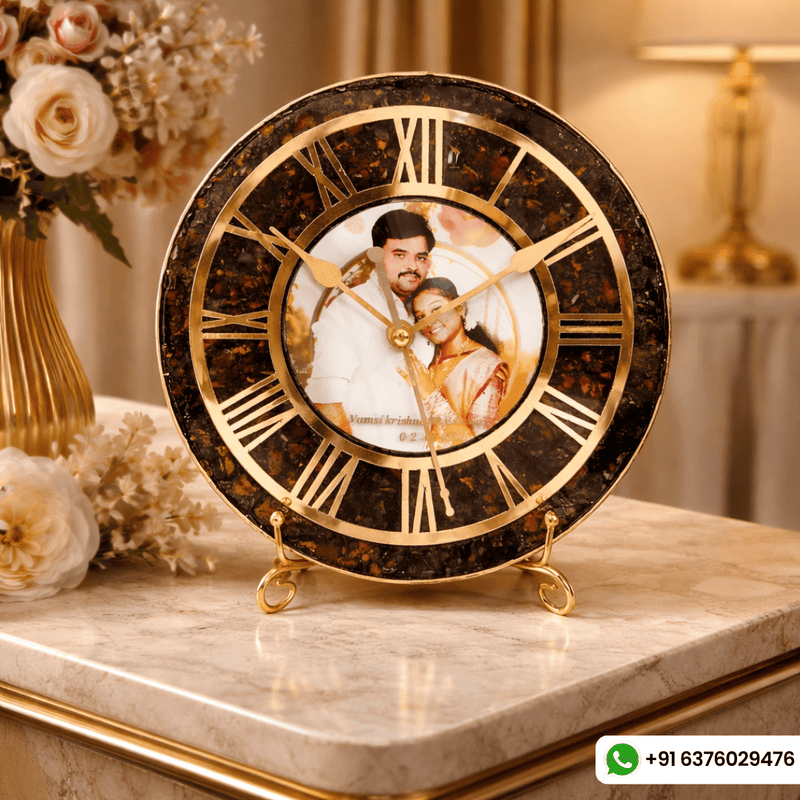 Premium varmala preservation clock/ flower preservation wall clock