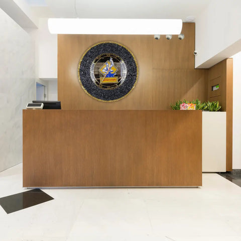 Very Big Resin Wall Clock For Office Reception Area