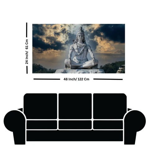Shop Vintage Hindu god Shiva Meditating Modern canvas painting