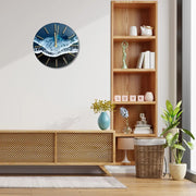 Blue Ocean Wave Resin Wall Clock