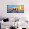 Beach Sunset Ocean Scenery Canvas Wall Painting
