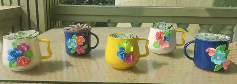 Designer Beautiful Mug Planter For Bulk Gift/ Return Gift