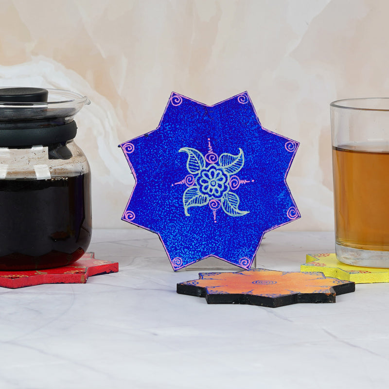 Hand - Painted Tea Coasters Set Of 6