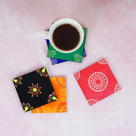 Handmade Painted Coasters in Different Arts