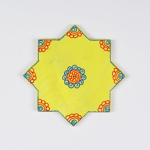 Hand - Painted Tea Coasters Set Of 6