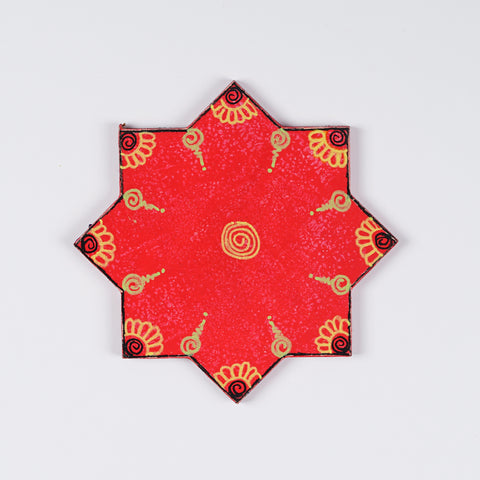 Hand - Painted Tea Coasters Set Of 6