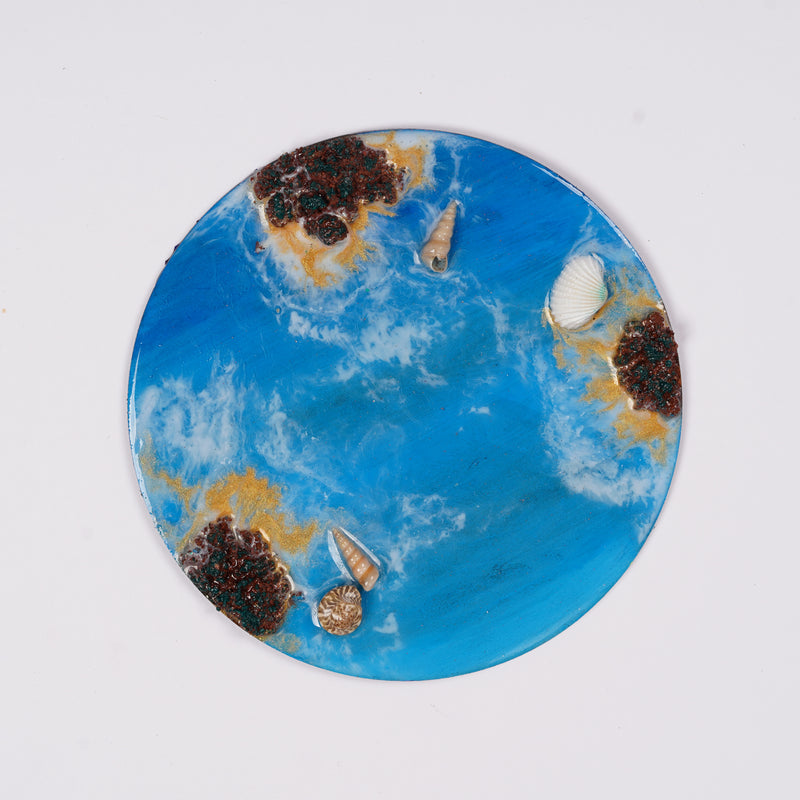 Ocean Theme Resin Center Table Coaster