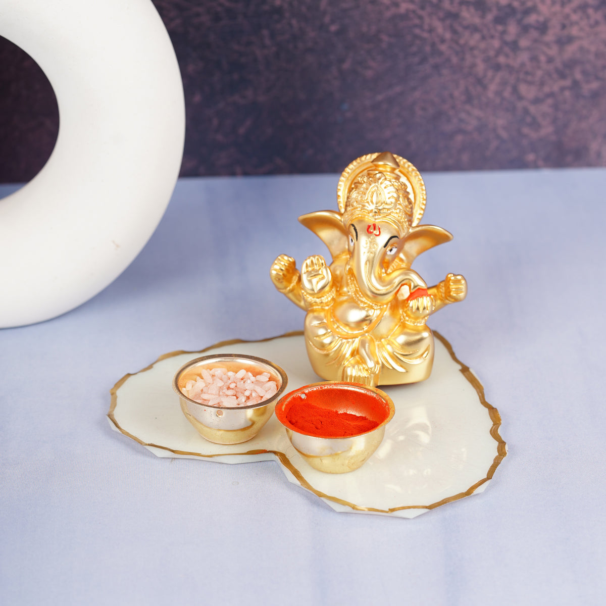 Heart Shape Roli Chawal Platter