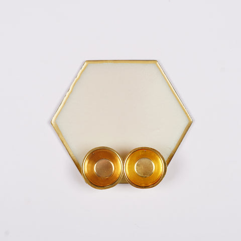 Hexagonal Shape Roli Chawal Platter