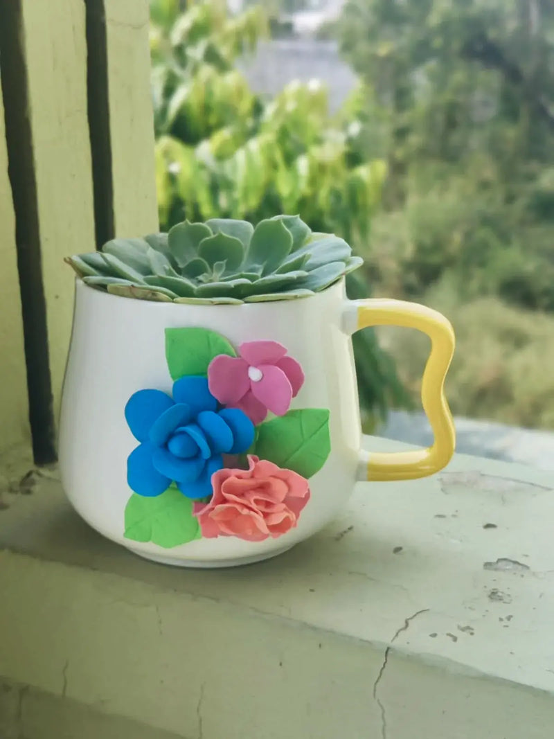 Designer Beautiful Mug Planter For Bulk Gift/ Return Gift