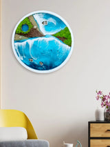 Resin Wall Piece With Blue Ocean Beach Iceland for Gifting, Kitchen Decor, Wall Art, Living Room Decor