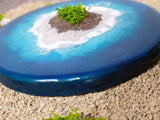 Center Mini Iceland Ocean Blue Fridge Magnet / Coaster - Set of 4