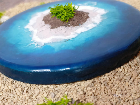 Center Mini Iceland Ocean Blue Fridge Magnet / Coaster - Set of 4