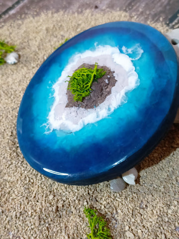 Center Mini Iceland Ocean Blue Fridge Magnet / Coaster - Set of 4