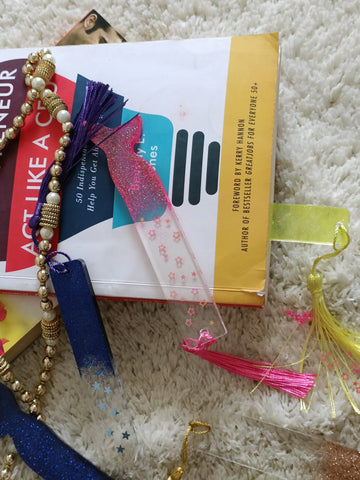 Resin Bookmark with Tassels - Set of 2