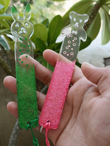 Resin Bookmark with Tassels - Set of 2