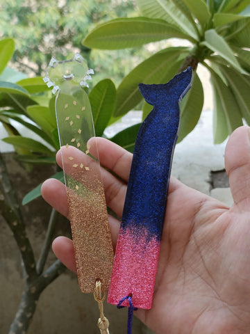 Resin Bookmark with Tassels - Set of 2