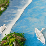 Resin Wall Decor With Ocean Beach Effect For Gallery Wall, Corporate Gift, Decorative Purposes, Tabletop Display