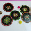 Hand- Painted mandala coasters - Set Of 5