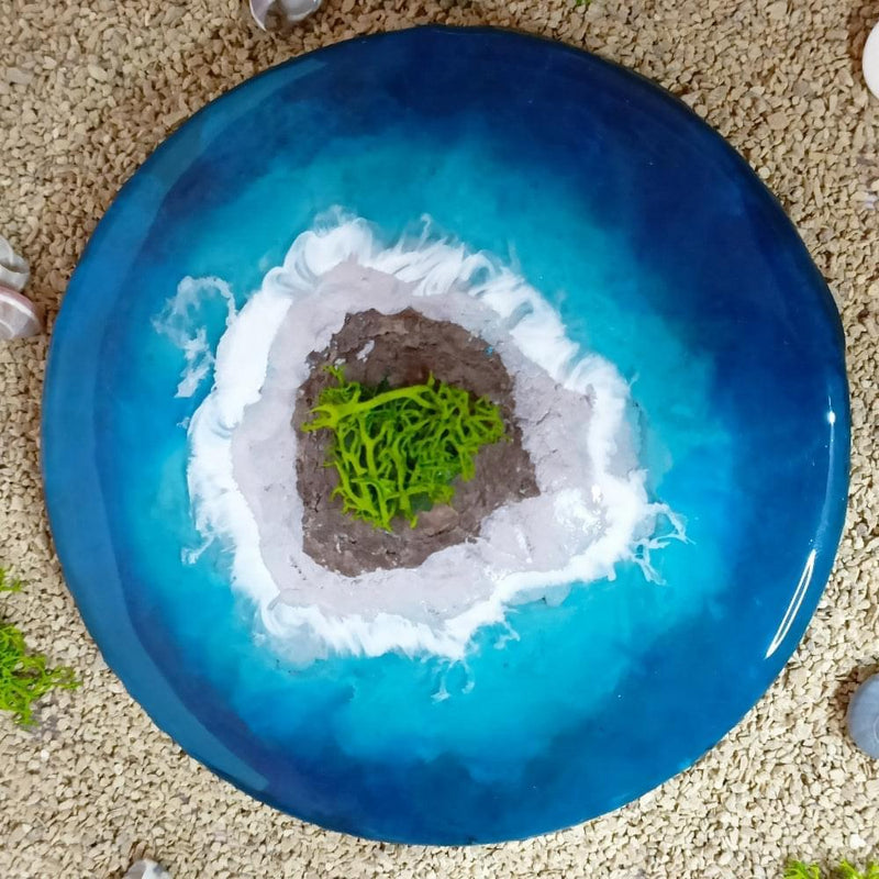 Center Mini Iceland Ocean Blue Fridge Magnet / Coaster - Set of 4